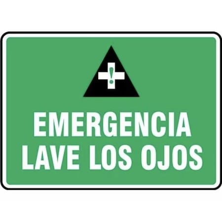 Accuform Emergency Eye Wash, Plastic, 7 in x 10 in, Mounting Holes SHMFSD983VP